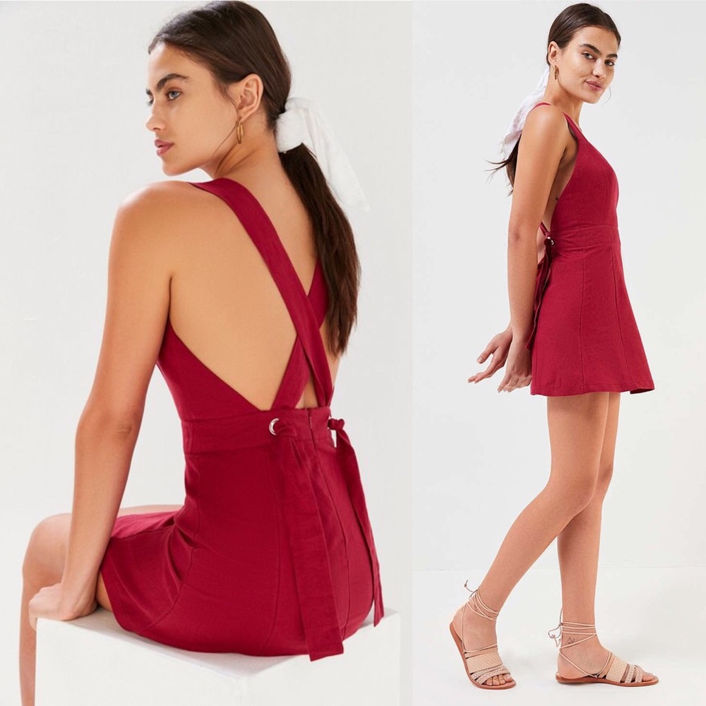 Urban Outfitters // Cross-Back Mini Apron Dress